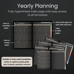The Executive's Digital Dashboard: Your Integrated Life Command Center | Glossy Black, Horizontal & Hyperlinked